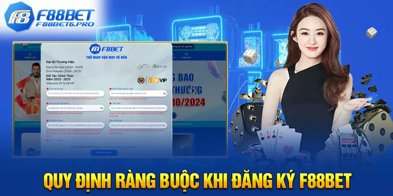 Quy định ràng buộc khi đăng ký F88BET